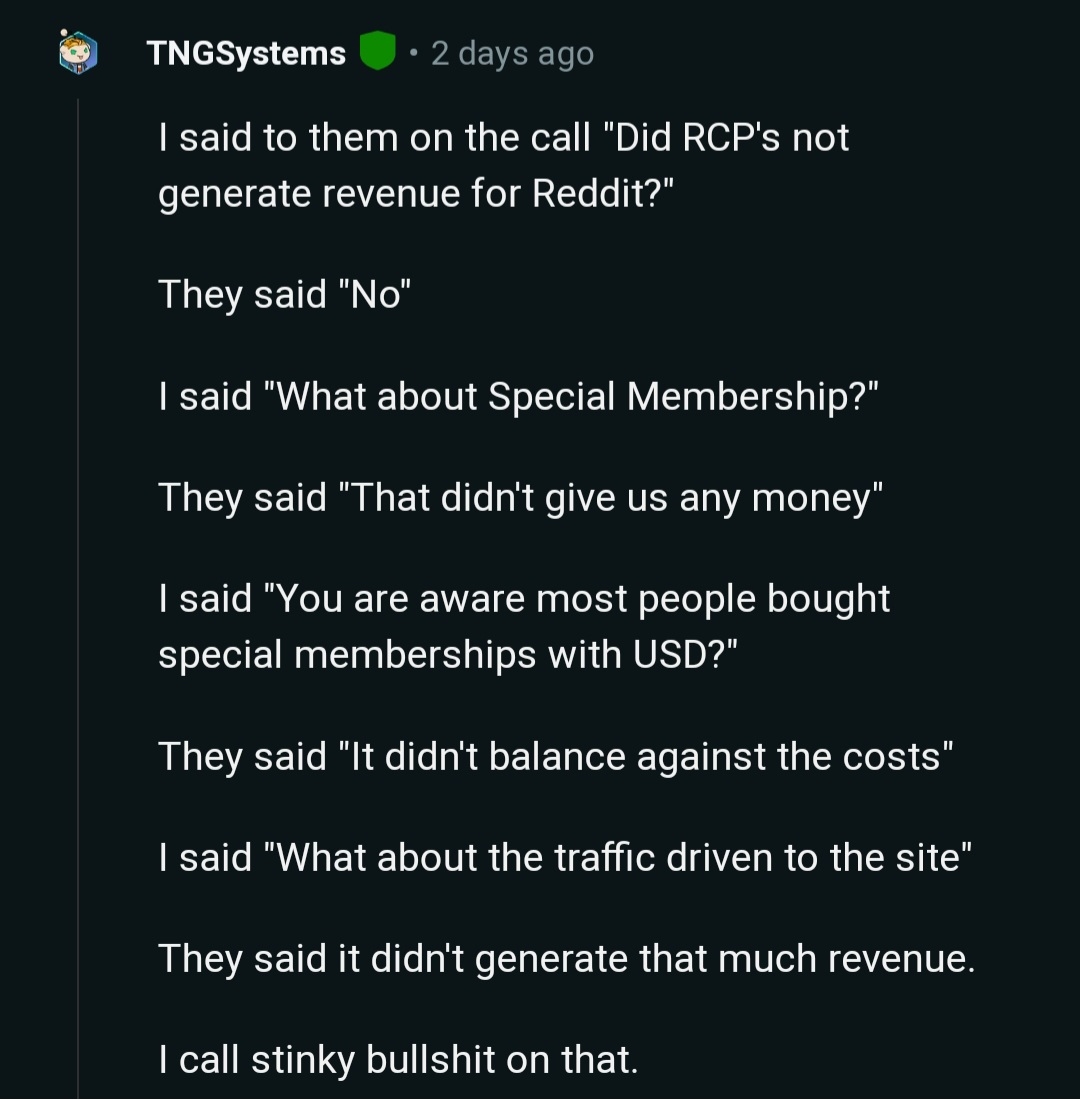 Post from one of the moderators in response to Reddit's announcement
