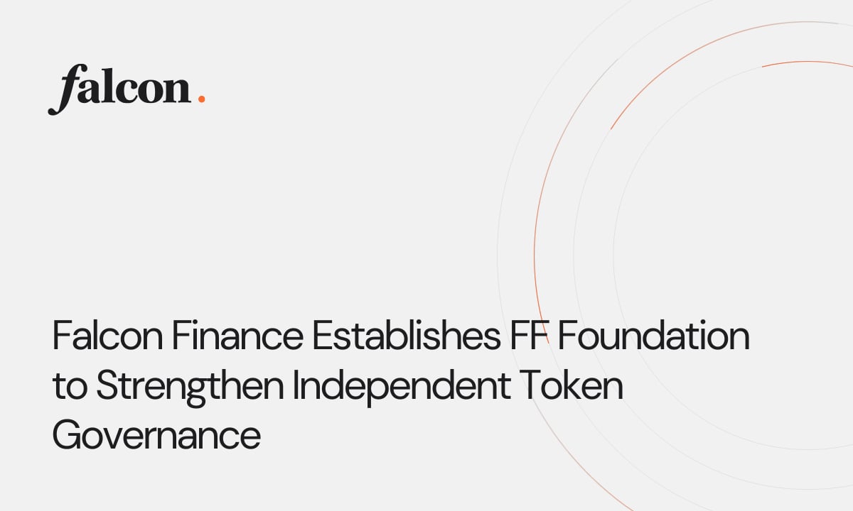 Falcon Finance Establishes FF Foundation to Strengthen Independent Token Governance