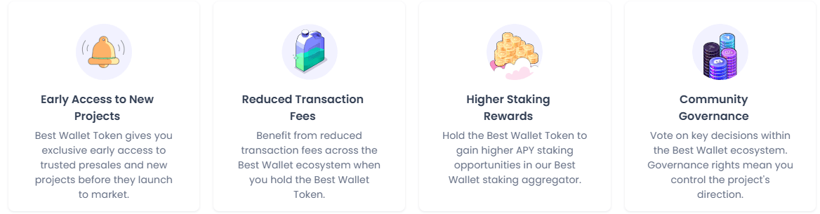 Benefits of holding Best Wallet token.