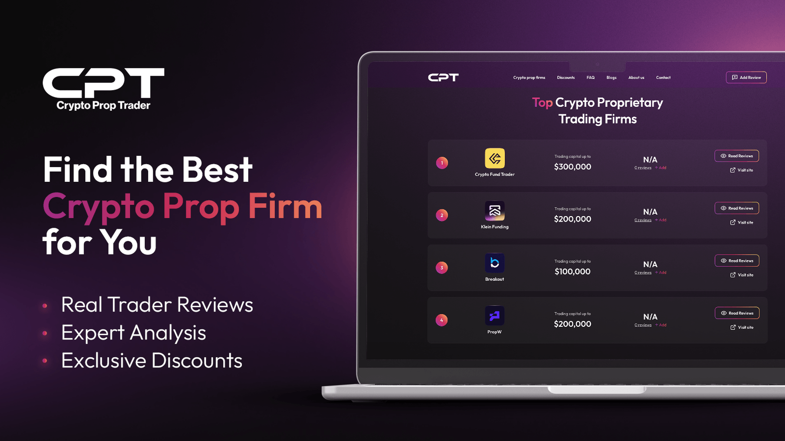 Get Funded: Best Crypto Prop Firms