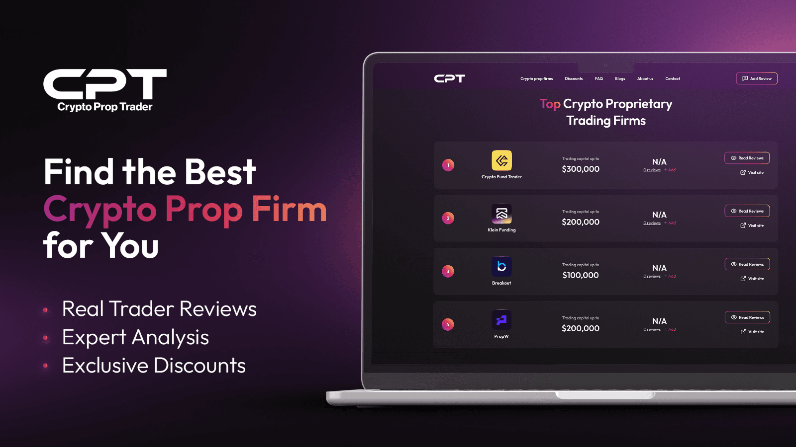 Get Funded: Best Crypto Prop Firms