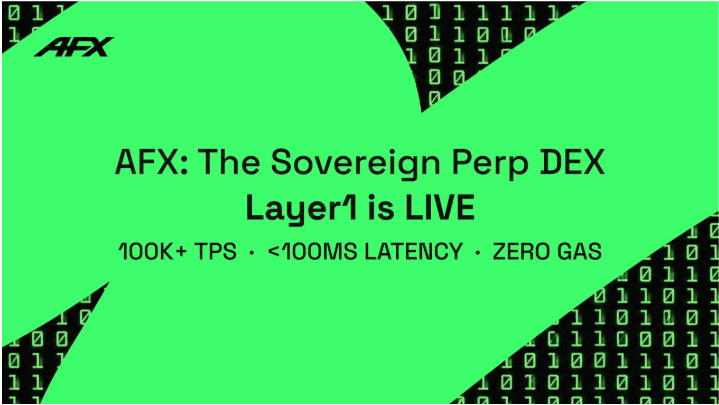 AFX Launches Sovereign L1 for Onchain Perpetuals